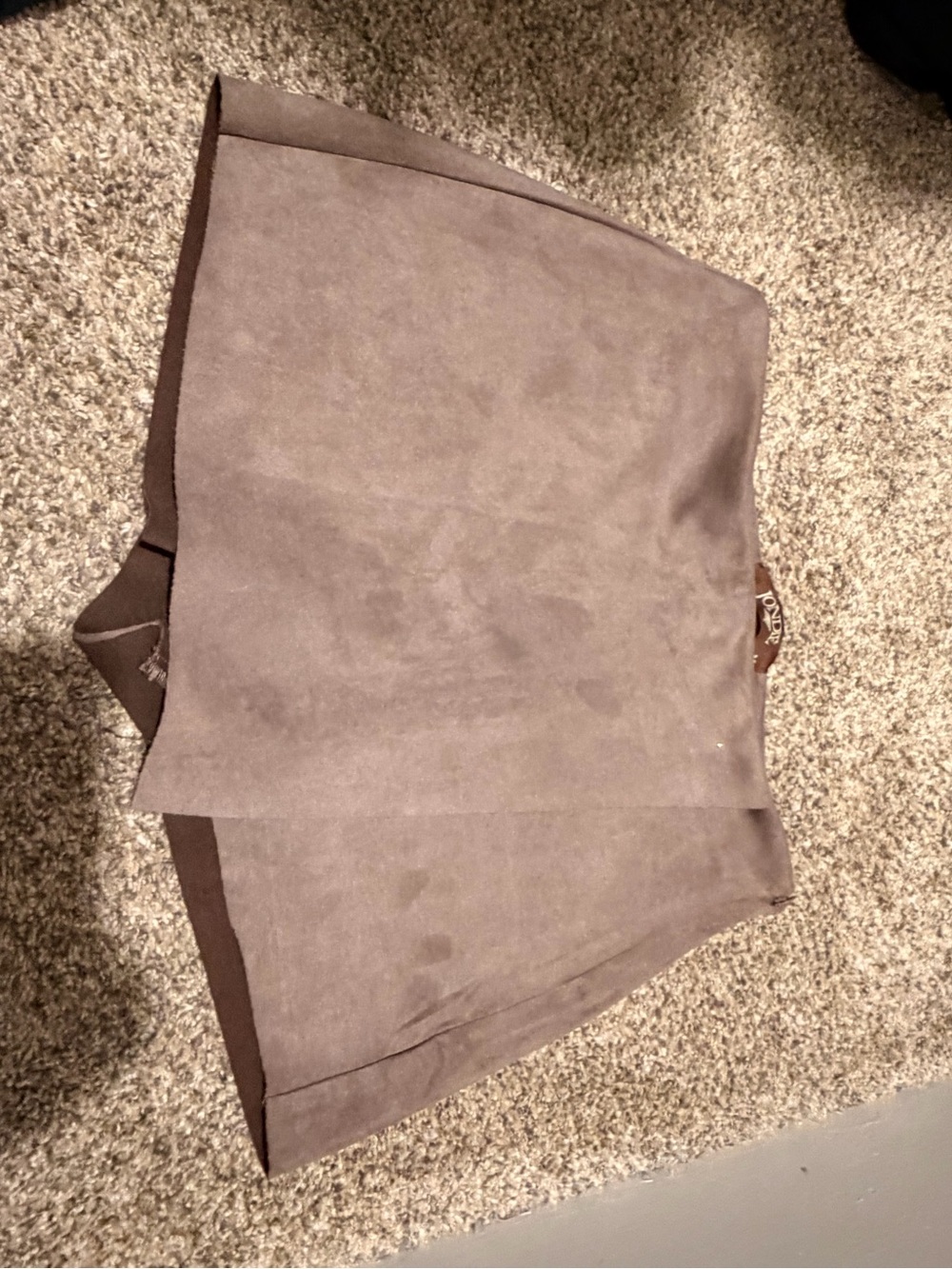 Women's Taupe Suede-Look Shorts